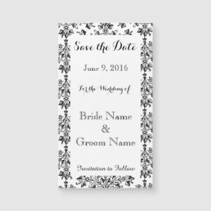 Save the Date Daisy Damask benutzerdefinierte Magn Magnetkarte