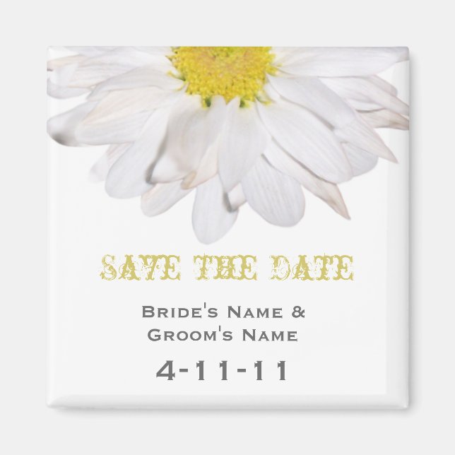 Save the Date - Daisy Wedding Magnet (Vorne)
