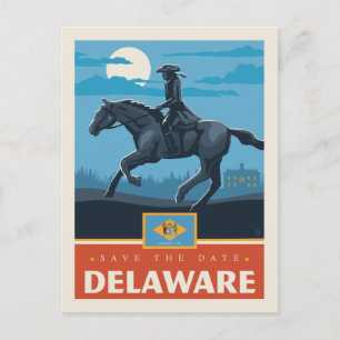 Save the Date   Delaware Einladungspostkarte