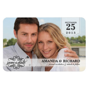 Save the Date - Deluxe Foto-Magnete ohne Grenzen Magnet
