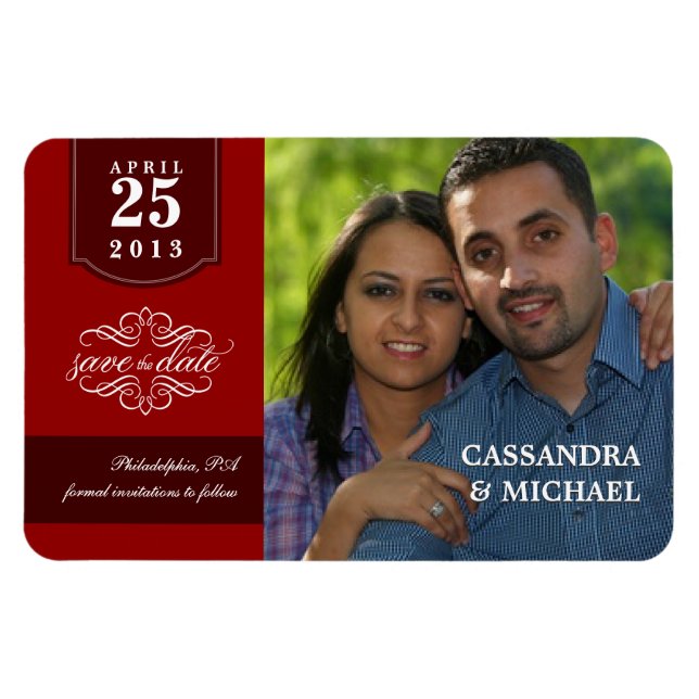 Save the Date Deluxe Magnete mit Ihrem Foto (Horizontal)