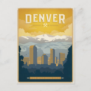 Save The Date   Denver, CO Ankündigungspostkarte