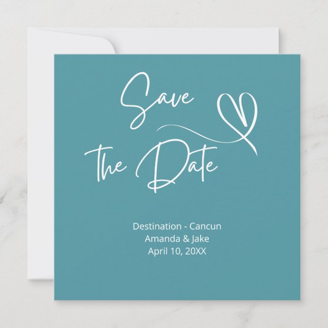 Save the Date Destination Wedding Einladung (Vorderseite)