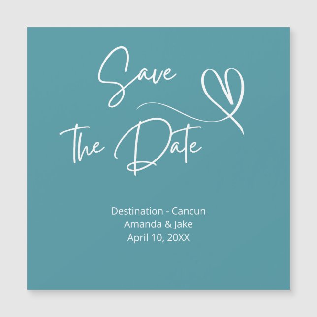 Save the Date Destination Wedding Magnetkarte (Vorderseite)