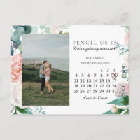 Save the Date Dezember 2022 Blush Floral Gold Chic