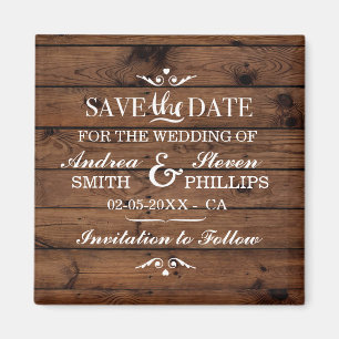 Save the Date die Hochzeit des Magnet-hölzernen Magnet