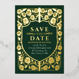 Save the Date die Mittelalterliche Monografie des Folieneinladung