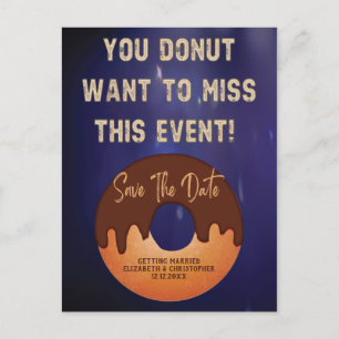 Save the Date Donut Neon Event Wedding Postkarte