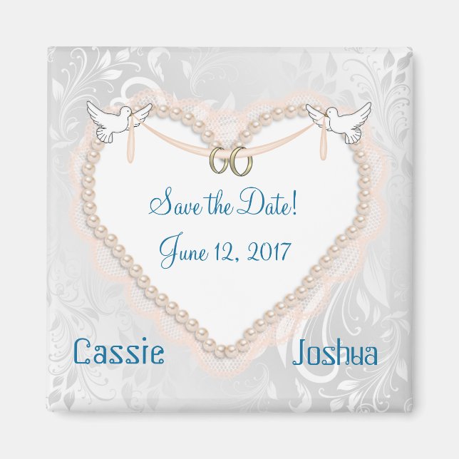 Save the Date Doves Magnet (Vorne)