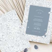 Save the Date Dusty Blue
