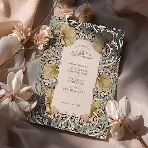 Save the Date Dusty Blue Pimpernel Vintage Morris Folieneinladung