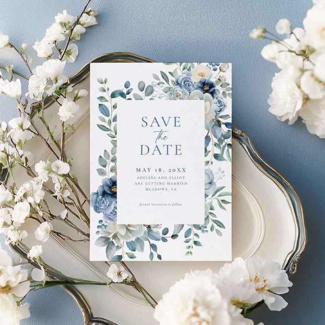 Save the Date, Dusty Blue Save the Date Einladung (Von Creator hochgeladen)
