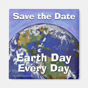 Save the Date Earth Day Magnet