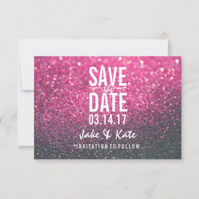 Save the Date - Ein rosa Linsenstift (Vorderseite)