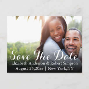 Save The Date   Einfache Fotovorlage Ankündigungspostkarte