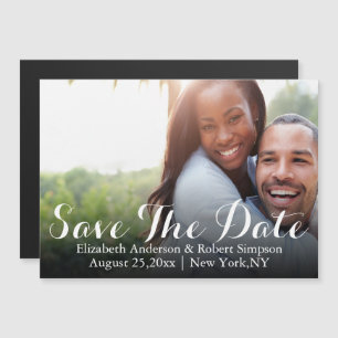 Save The Date   Einfache Fotovorlage Magneteinladung