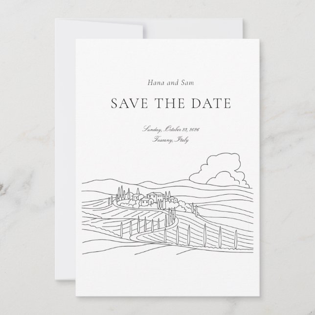 Save the Date einfache Hochzeit (Vorderseite)