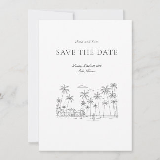 Save the Date einfache Hochzeit