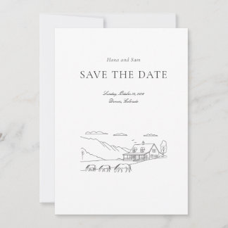 Save the Date einfache Hochzeit