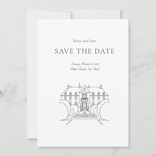 Save the Date einfache Hochzeit (Vorderseite)