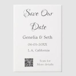 Save the Date einfache minimale QR-Scan-Codedetail