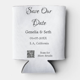 Save the Date einfache minimale QR-Scan-Codedetail Dosenkühler