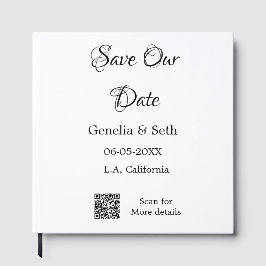 Save the Date einfache minimale QR-Scan-Codedetail Gästebuch