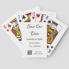 Save the Date einfache minimale QR-Scan-Codedetail Spielkarten