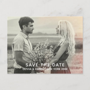 Save the Date einfache volle Foto-Postkarte Ankündigungspostkarte