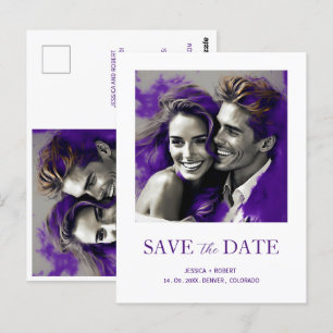 SAVE THE DATE EINFACHES MODERNES DESIGN POSTKARTE