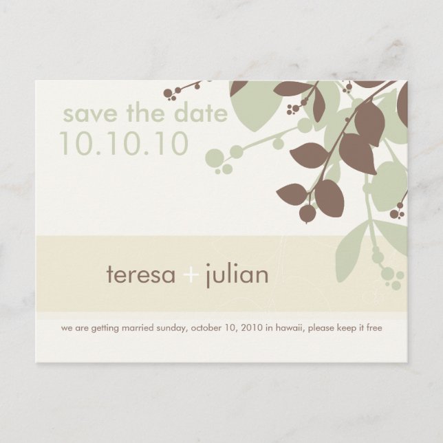 SAVE THE DATE: Eingeborene 5 Ankündigungspostkarte (Vorderseite)