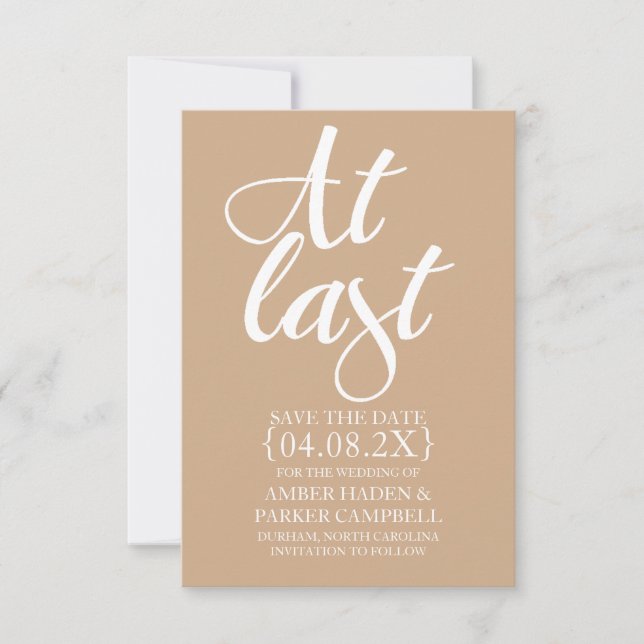 Save the Date einladen | Endlich (Vorderseite)