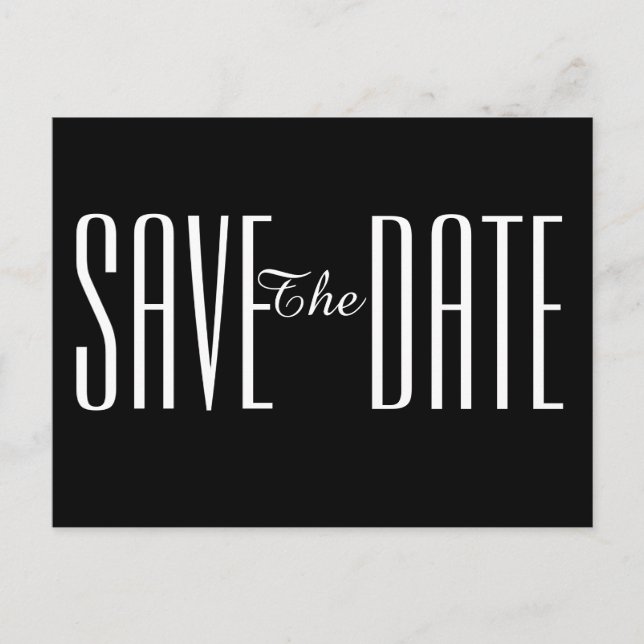 Save the Date Einladung auf Postkarte (Vorderseite)