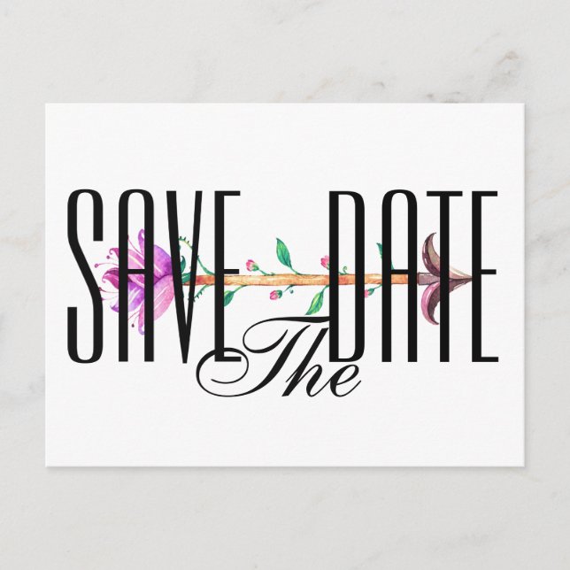 Save the Date Einladung auf Postkarte (Vorderseite)