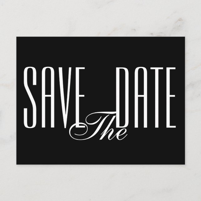 Save the Date Einladung auf Postkarte (Vorderseite)