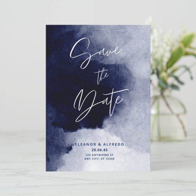 Save the Date Einladung Elegant Hochzeitsankündigu (Stehend Vorderseite)