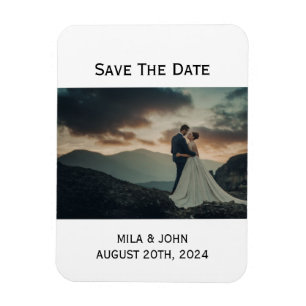 SAVE THE DATE EINLADUNG FOTO MAGNET CARD