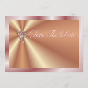 Save the Date Einladung mit Band der Perlen