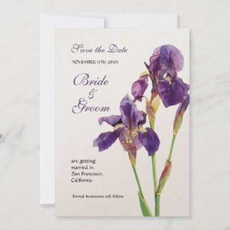 Save the Date - Einladung von Elegant Iris Monogra