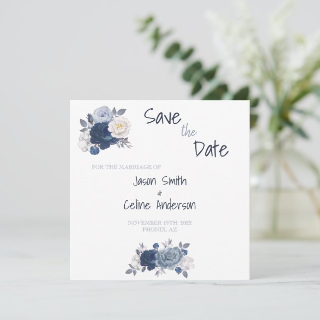 Save the Date Einladung zur Hochzeit (Stehend Vorderseite)