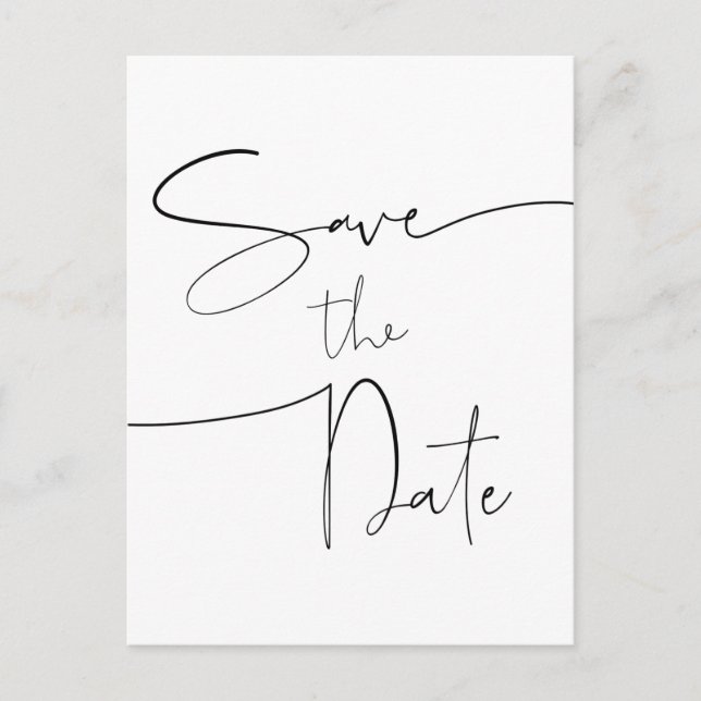 Save the Date Einladung zur Hochzeit auf Postkarte (Vorderseite)