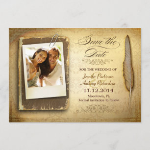 Save the Date Einladungen für Vintages Foto