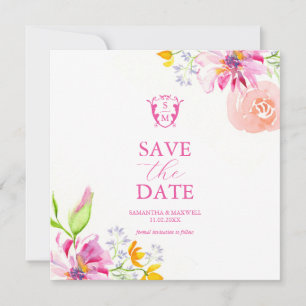 Save the Date Einladungen zu Aquarellfarben