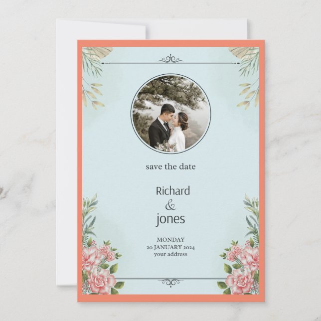 Save the Date Einladungskarte Einladung (Vorderseite)