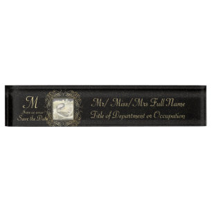 Save the Date Elegant Gold Foil Dots Skript ausseh Namensplakette