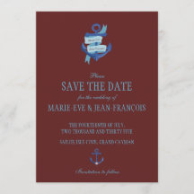 Save the Date Elegant Nautical Anchor
