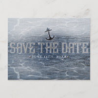 SAVE THE DATE Elegant Nautical Beach Verlobung