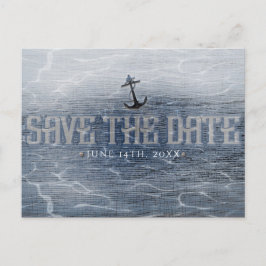 SAVE THE DATE Elegant Nautical Beach Verlobung Postkarte