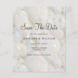 Save the Date Elegant Opal Stone Pastel Flyer
