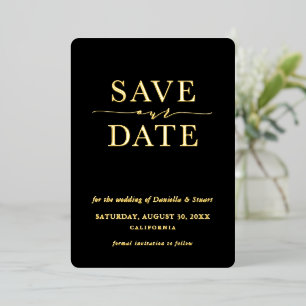 SAVE THE DATE elegant und minimalistisch Folieneinladung